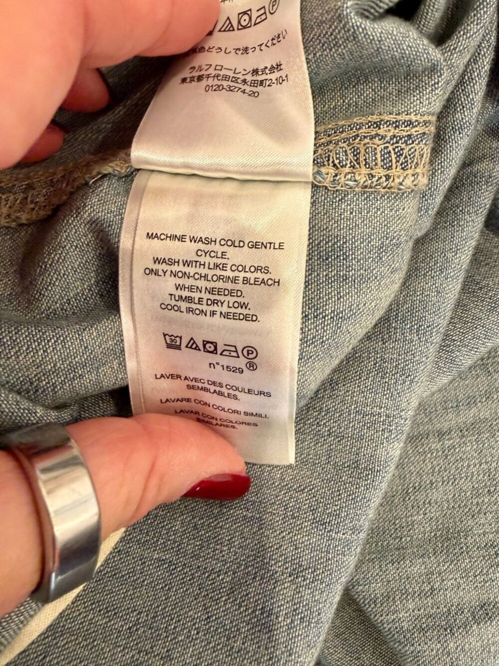 Lauren Ralph Lauren Western Denim Shirt Dress NWOT - Size 4 - Picture 3 of 8